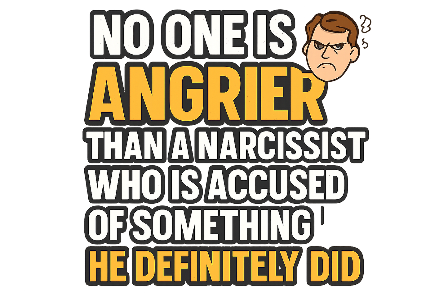 Close up of narcissist quote t-shirt text for women leaving toxic relationships