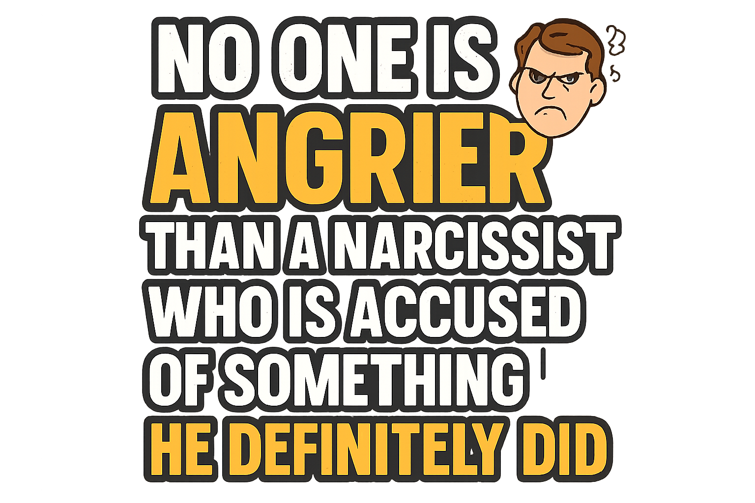 Close up of narcissist quote t-shirt text for women leaving toxic relationships