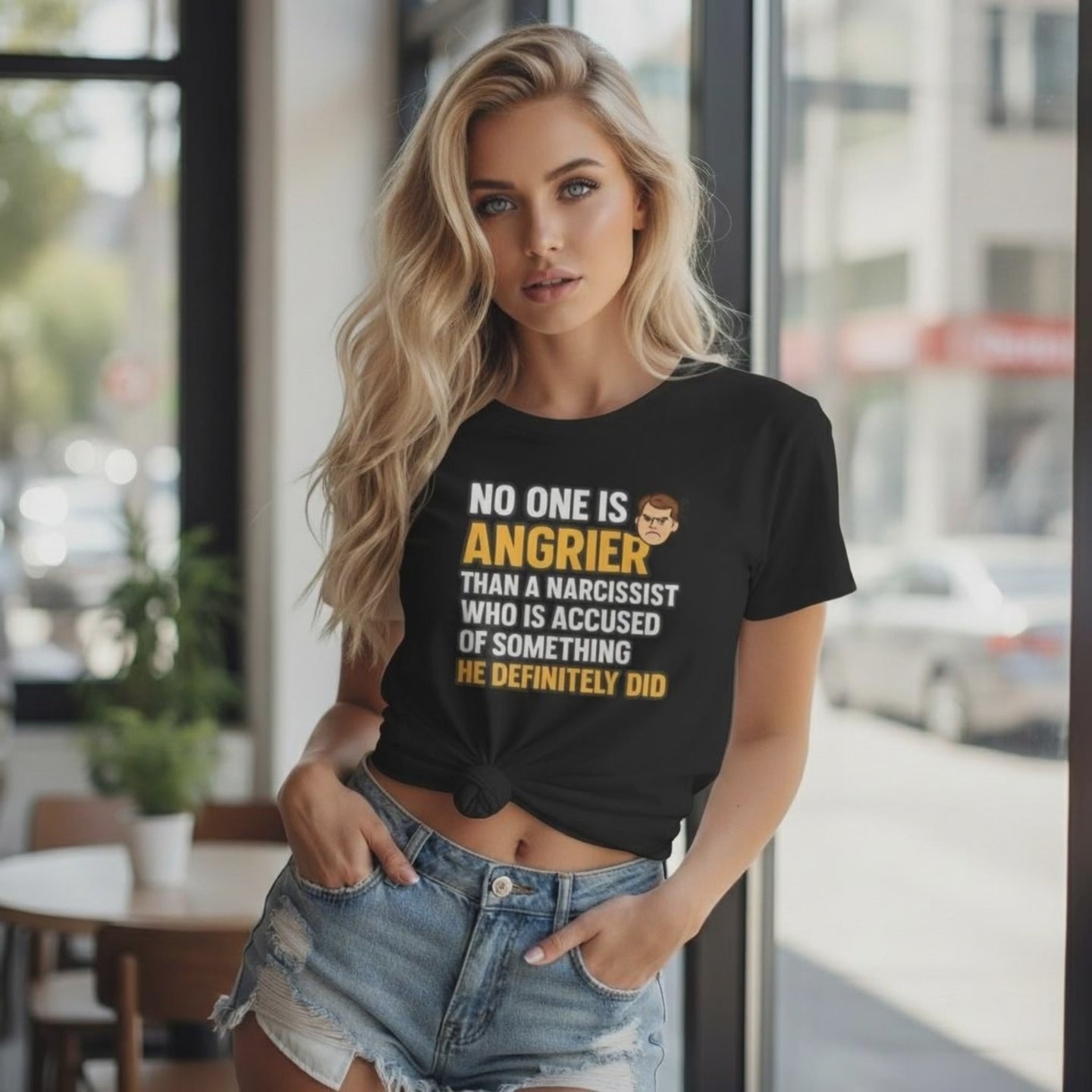 Video of beautiful blonde wearing a great shirt No One is Angrier Than A Narcissist Accused of Something He Did